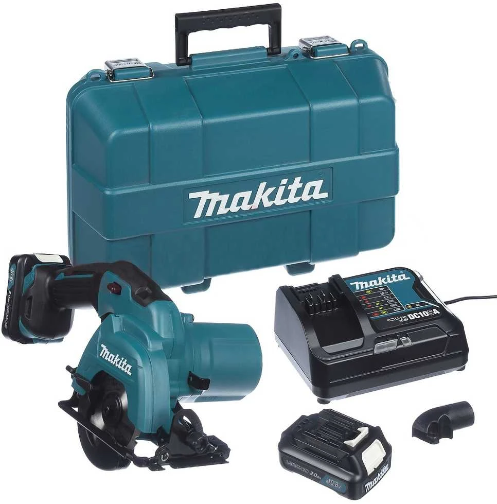 Akumuliatorinis diskinis pjūklas Makita HS301DSAE; 12 V; 2x2,0 Ah akum.