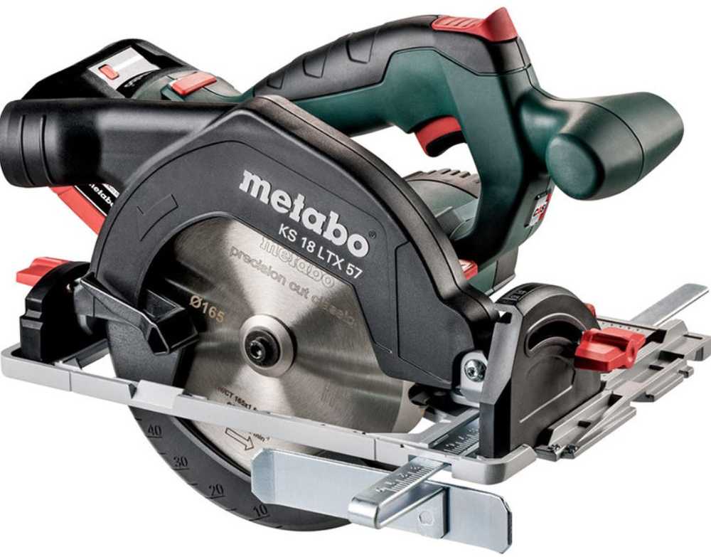 Akumuliatorinis diskinis pjūklas Metabo KS 18 LTX 57; 18 V; 2x8 Ah akum.; su lagaminu
