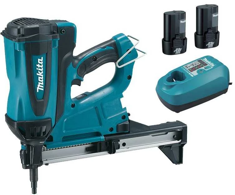 Akumuliatorinis / dujinis viniakalis Makita GN420CLSE; 7,2 V; 2x1,0 Ah akum.