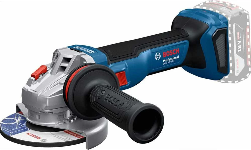 Bosch akumuliatorinis kampinis šlifuoklis su rankena