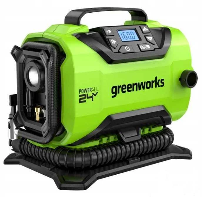 Akumuliatorinis oro kompresorius Greenworks G24IN; 24 V (be akumuliatoriaus ir pakrovėjo)