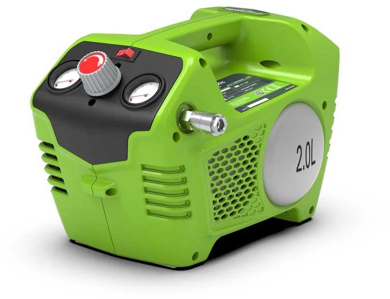 Akumuliatorinis oro kompresorius Greenworks G24AC; 24 V (be akumuliatoriaus ir pakrovėjo)