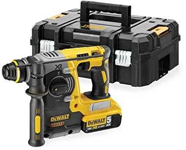 DEWALT akumuliatorinis perforatorius DCH273P2T SDS-PLUS, 18V, 2.1J, 2 x 5.0Ah, TSTAK