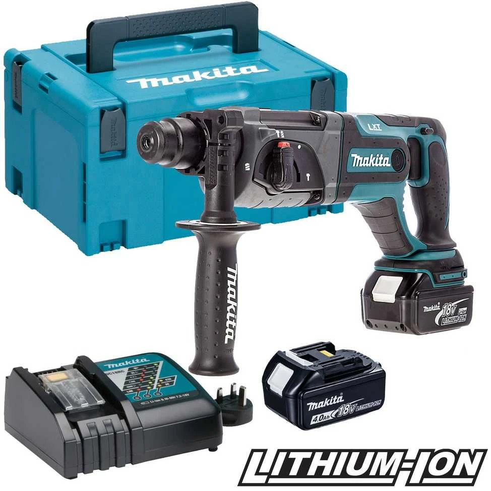 MAKITA akumuliatorinis perforatorius DHR241RTJ 18V 2J 2x5.0Ah