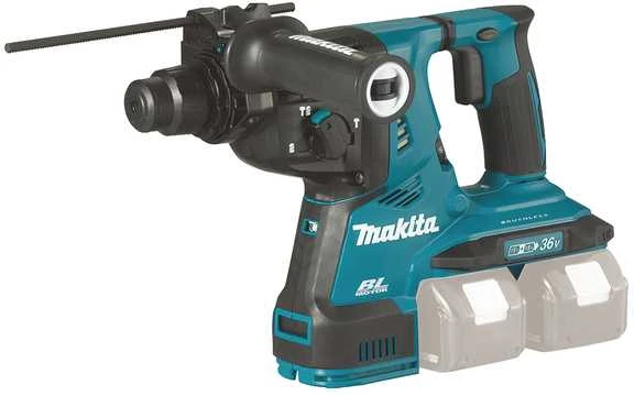 Makita DHR280ZWJ Akumuliatorinis perforatorius, 2X18 V, SDS-PLUS, 2,8J LED, VACUUM, Be akumuliatorių ir kroviklio!, MAKPACK
