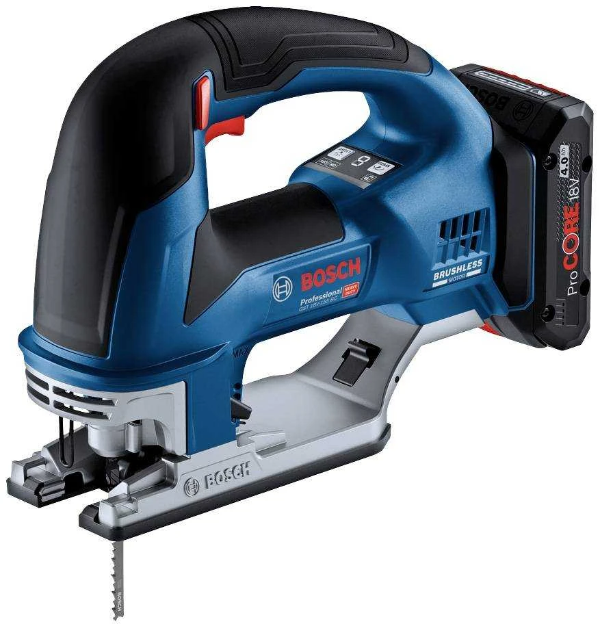 Bosch akumuliatorinis siaurapjūklis GST 18V-155 BC, 2x4.0Ah Procore, LBoxx lagaminas
