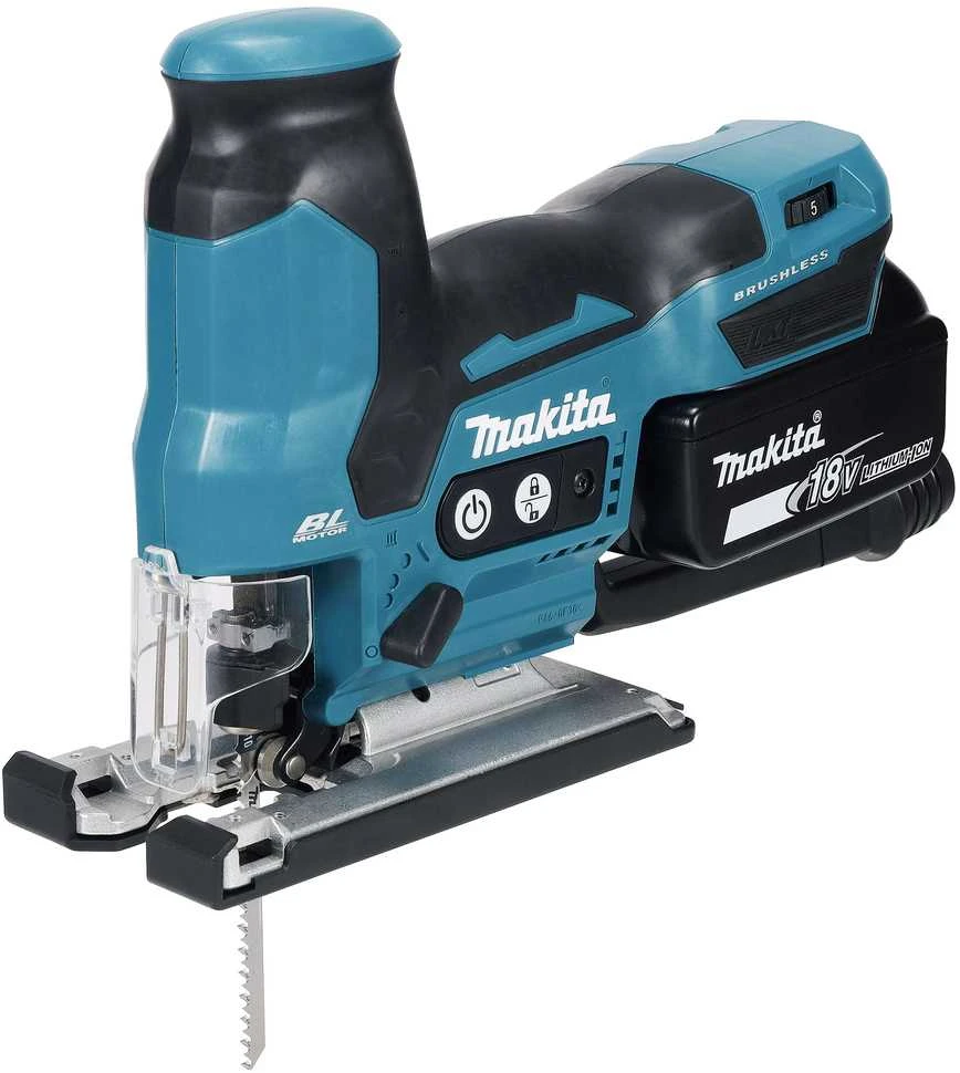 Makita DJV185Z Akumuliatorinis siaurapjūklis 18 V Li-ion, BL-motor, Cilindro formos rankena, Be akumuliatorių ir kroviklio!