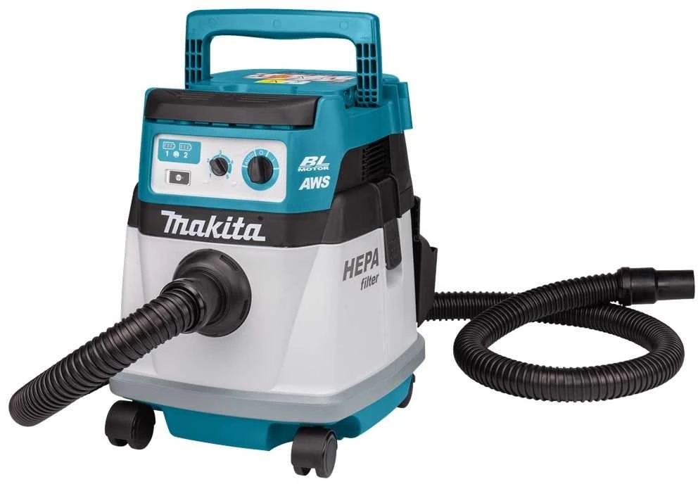 Makita DVC157LZX3 Akumuliatorinis dulkių siurblys 2x18 V Li-ion, HEPA; AWS; Be akumuliatorių ir kroviklio! RAMIOJE!