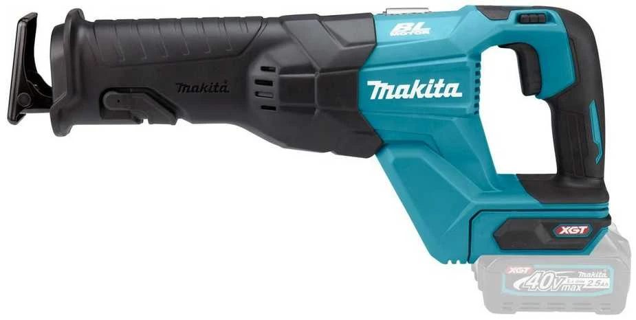 Makita JR001GZ Reciprocating saw XGT, 32mm stroke; 3,54kg; greitas ašmenų keitimas; bešepetėlinis variklis, "Z" versija - komplektuojamas be akumuliatoriaus ir kroviklio