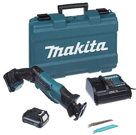 Akumuliatorinis tiesinis pjūklas Makita JR103DSAE; 10,8 V; 2x2,0 Ah akum.