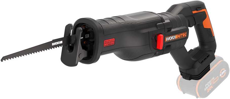 Akumuliatorinis tiesinis pjūklas Worx WX516.9; 20 V (be akumuliatoriaus ir pakrovėjo)