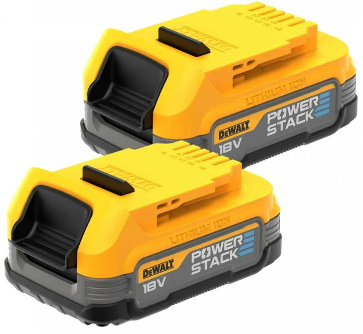 DeWalt 2 baterijų komplektas PowerStack 18V Li-Ion 1,7Ah DeWALT [DCBP034E2-XJ]