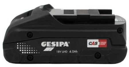 GESIPA 18V 4.0Ah akumuliatorius, šoninis vaizdas