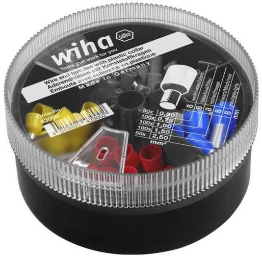Antgaliai su plastikine mova šerdies uždarymui, komplektas (0.25-2.50mm, 400 vnt.) WIHA