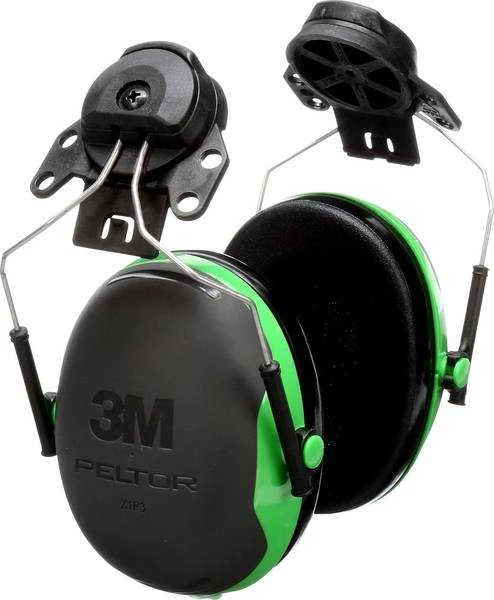 3M Peltor X1P3E žalios ausinės su šalmo tvirtinimu