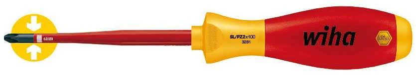 Atsuktuvas WIHA SoftFinish® electric slimFix PlusMinus / Pozidriv SL / PZ2 x 100 mm
