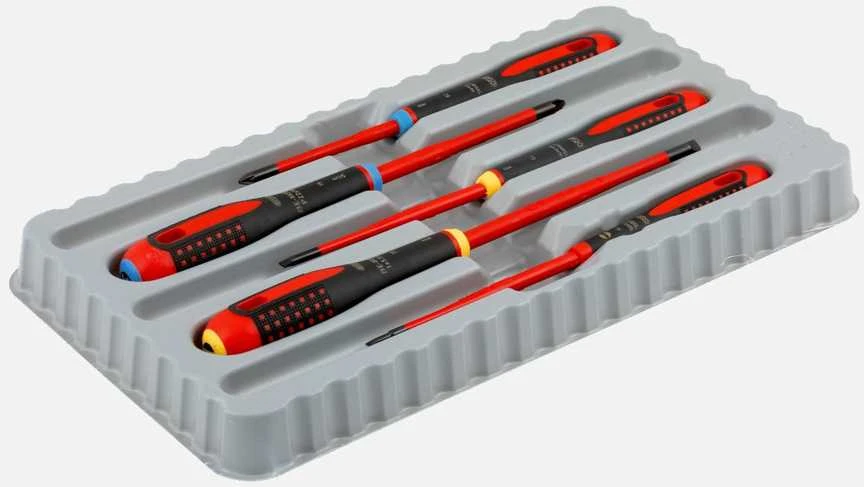Bahco Izoliuotų atsuktuvų rinkinys ERGO™ slim 5 vnt - PZ1/2; SL3,0/4,0/5,5 – 1000V VDE