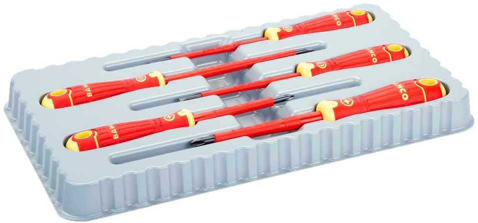 Atsuktuvų rinkinys elektrikui 5 vnt. BahcoFit PH1/2+plokšti SL3/4/5,5 1000V VDE