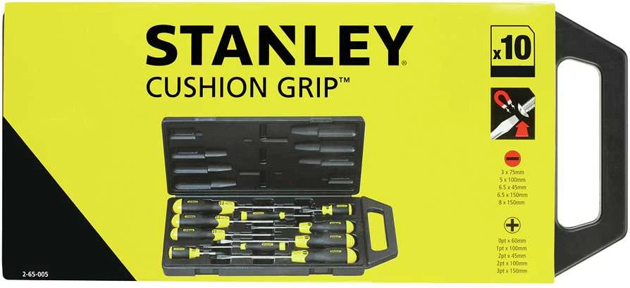 STANLEY SUKTUČIŲ RINKINYS 10 vnt. CUSHION GRIP PŁ + PH