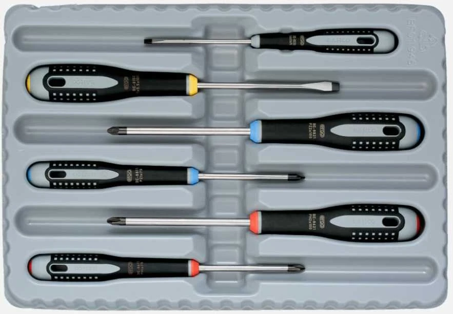 Bahco Atsuktuvų rinkinys ERGO™ 6 vnt - PH1/2; PZ1/2; SL3,5/5,5