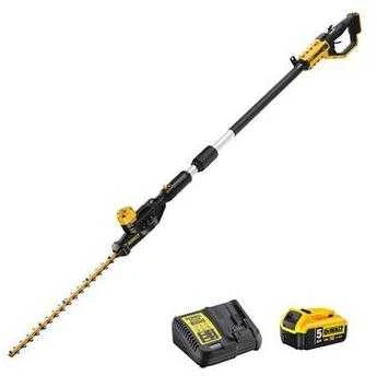 DEWALT akumuliatorinės gyvatvorių žirklės ilgu kotu DCMPH566P1 18V 55cm 1x5,0Ah