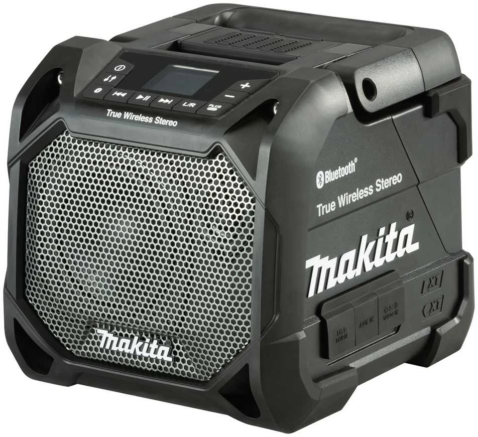 Makita DMR203B Darbinis akumuliatorinis „bluetooth“ grotuvas 12V MAX- 18V, LCD, Juodas, True wireless stereo