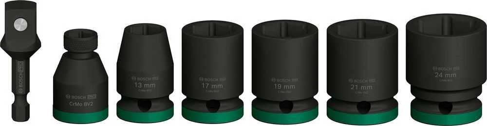 Bosch Šešiabriaunė rakt.galvutė 6 1-daliu kompl 1/2"