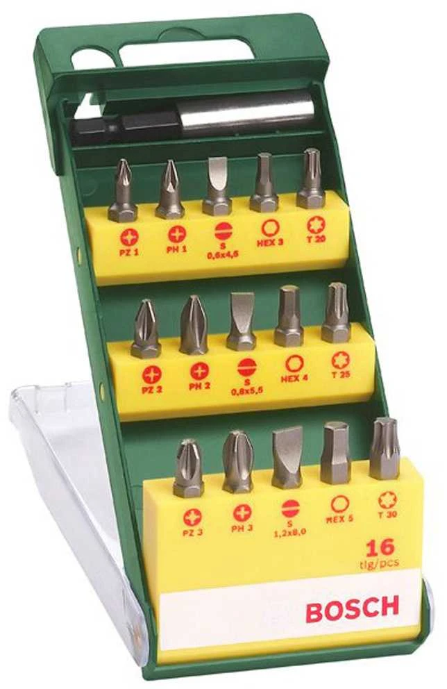 Bosch 16 dalių suktuvo antgalių komplektas
