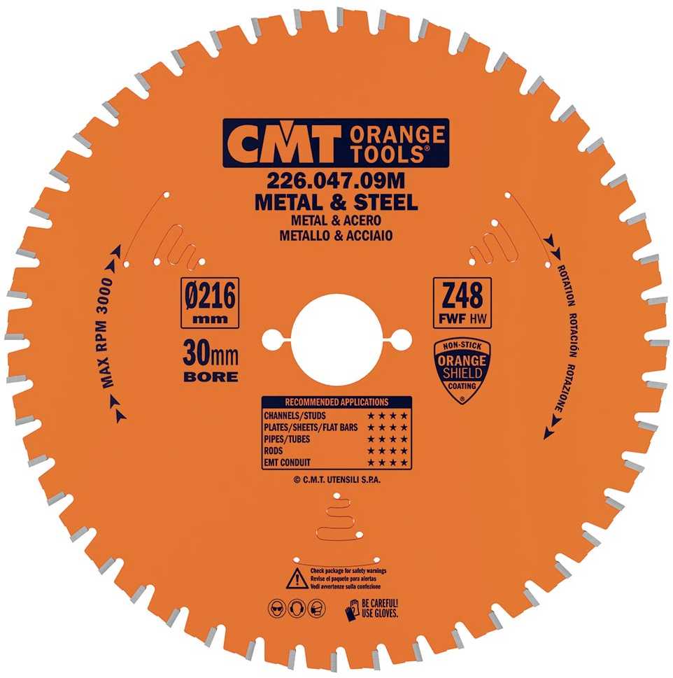 Pjovimo diskas metalui CMT 226; 216x2.2x30; Z48; 0°