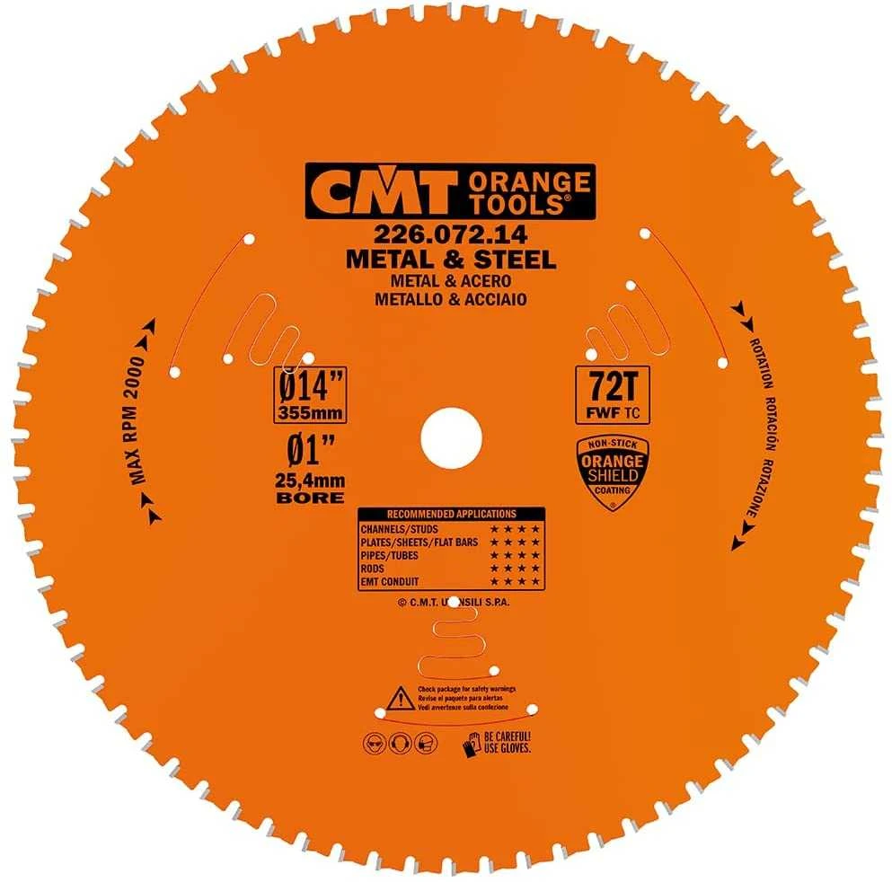 Diskas pjovimo 355x2,2/1,8x25,4mm Z72 8°FWF HM metalas, CMT