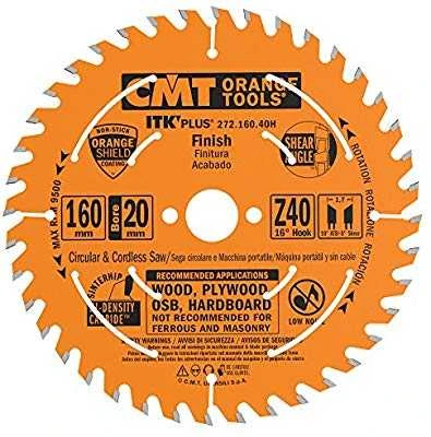 Pjovimo diskas ITK PLUS HW 160X1.7X20(+16) Z=40 ATB+SHEAR, CMT