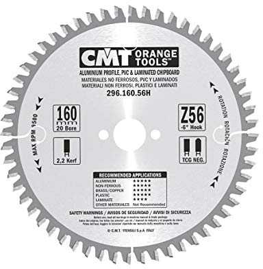 Pjovimo diskas aliuminiui CMT 296; 165x2,2x20; Z56; -6°