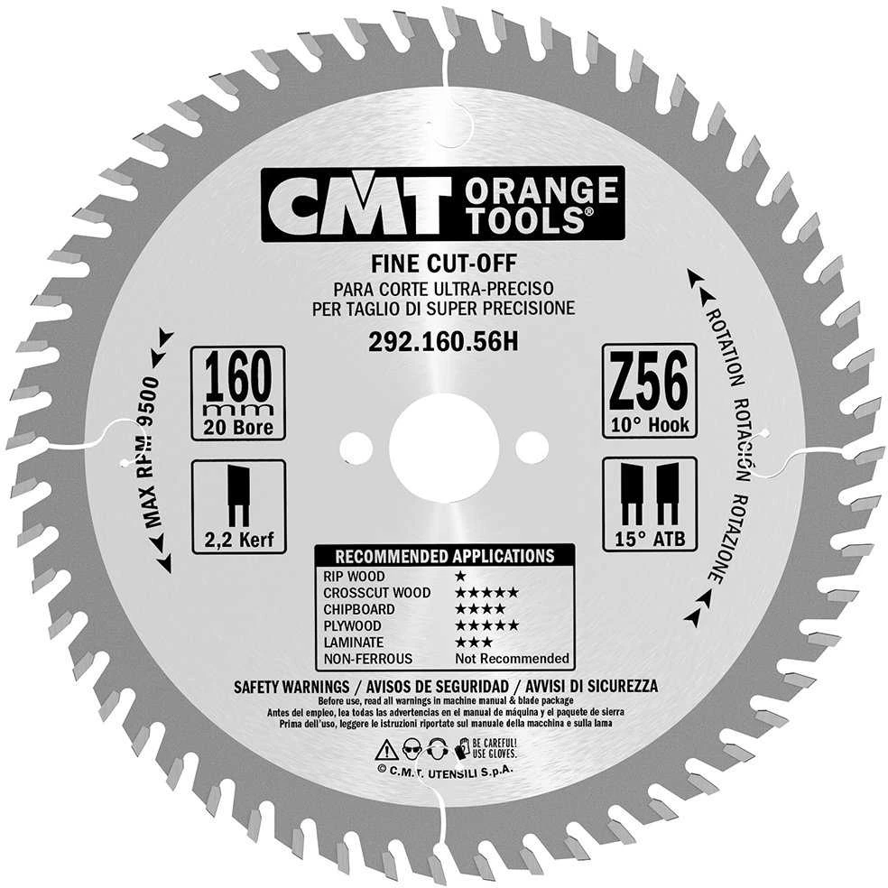 Diskas pjovimo HW 160x2,6x20 Z56, CMT