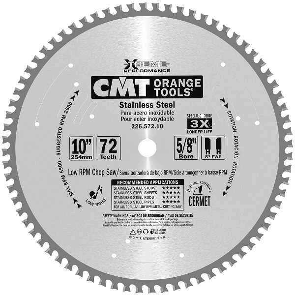 Diskas pjovimo 250x2,2/1,8x30 Z72 HM FWF, CMT