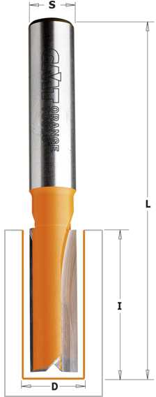 Tiesi pirštinė freza CMT; S=12 mm; D=12 mm