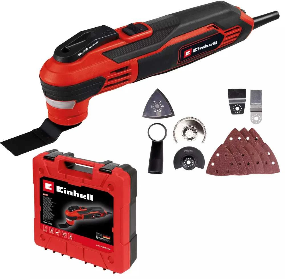 Einhell TE-MG 350 EQ su priedų rinkiniu ir nešiojimo lagaminu