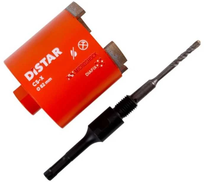 Distar deimantinė gręžimo karūna CS-x / SDS+ 082 x 70-4 x M16