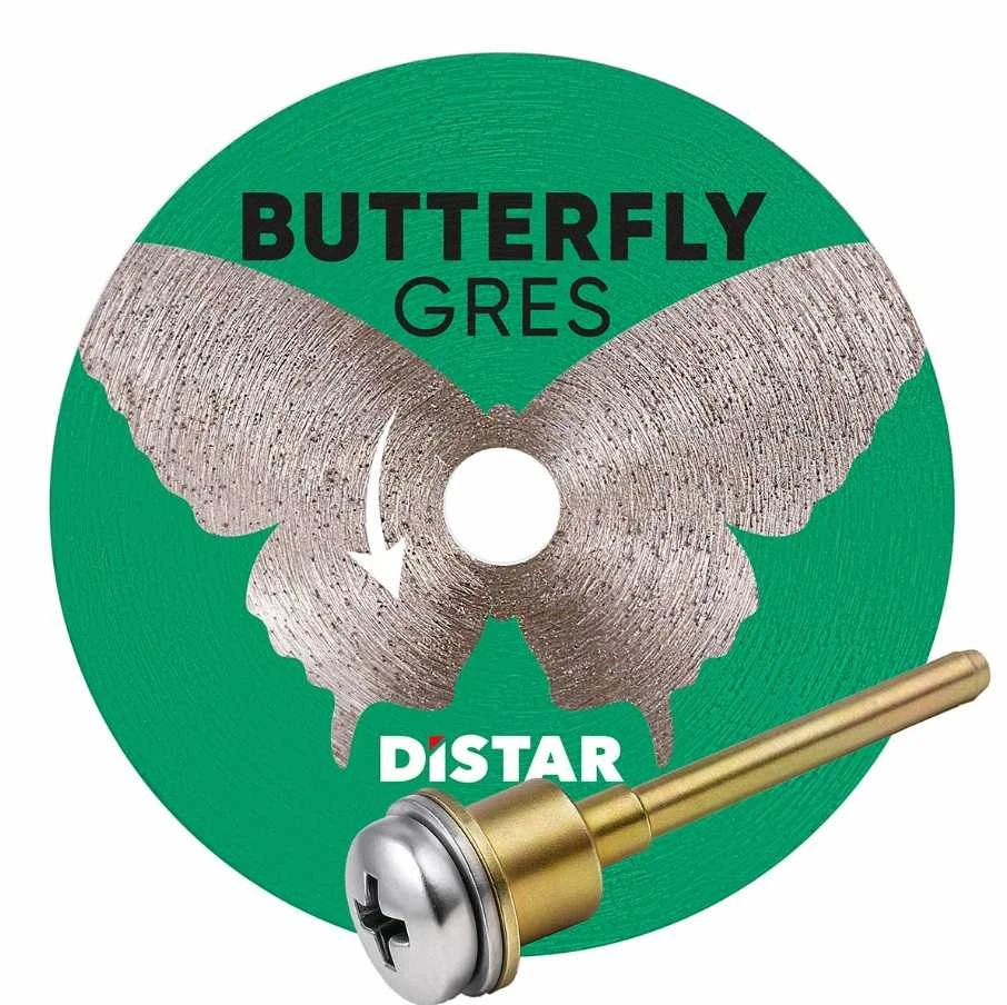 45 mm deimantinis diskas su koteliu graveriui, plytelėms pjauti, Butterfly, Distar