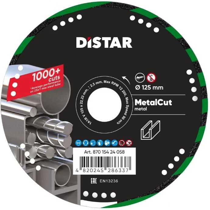 Deimantinis pjovimo diskas DISTAR 87015424058; 125x22,23x1,5 mm