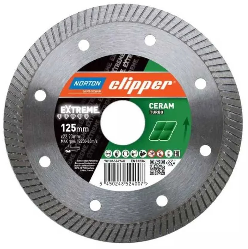 Deimantinis pjovimo diskas Norton 70184644760; 125x22,23 mm