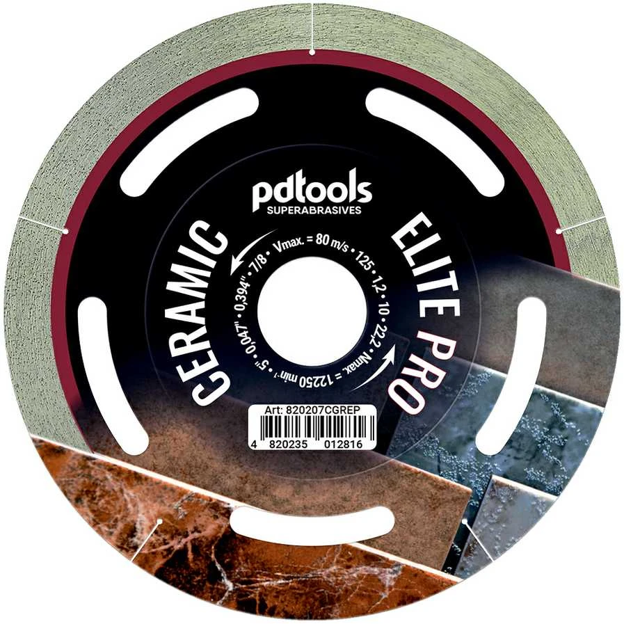 Pdtools Deimantinis diskas ELITE PRO, sausam/šlapiam pjovimui, Ø125 mm, 22.2 mm