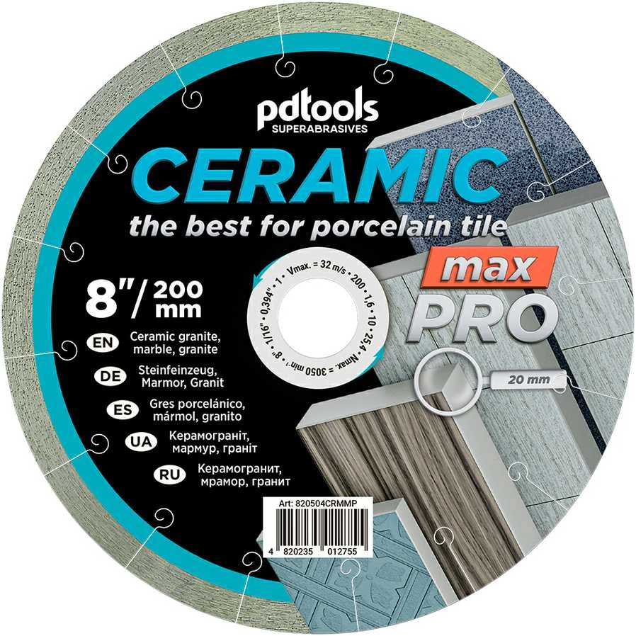 Pdtools Deimantinis diskas MAX PRO, šlapiam pjovimui, Ø200 mm, 25.4 mm