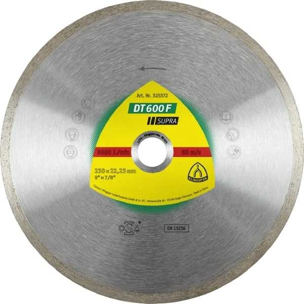 Deimantinis pjovimo diskas šlapiam pjovimui Klingspor DT 600 F Supra; 250x1,9x30,0 mm