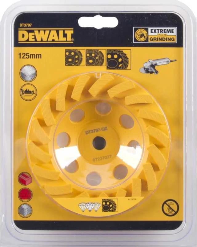 Deimantinis šlifavimo diskas DeWalt TURBO; 125 mm