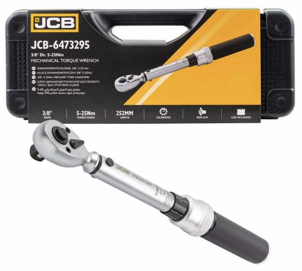 Dinamometrinis raktas JCB 6473295; 3/8''; 5-25 Nm