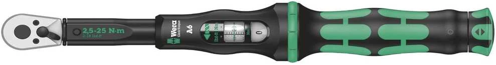 Dinamometrinis raktas Wera Click-Torque A 6; 1/4''; 2,5-25 Nm