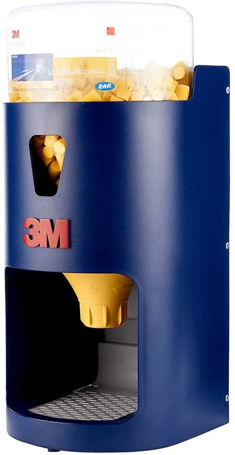 3M ausų kištukų dozatorius su geltonu pasukamu mechanizmu