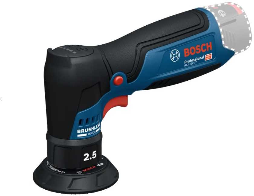 Ekscentrinis šlifuoklis Bosch PRO GEX 12V-77; 12 V (be akumuliatoriaus ir pakrovėjo)