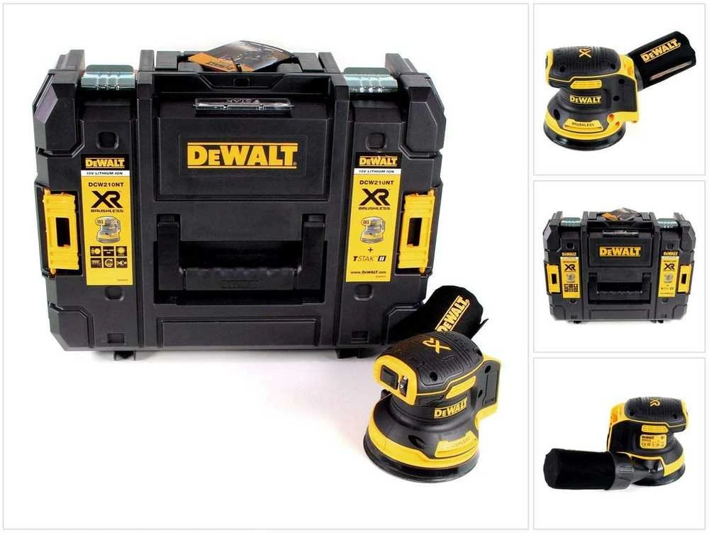 DeWalt ekscentrinis šlifuoklis DCW210NT-XJ 18V be akumuliatoriaus ir kroviklio