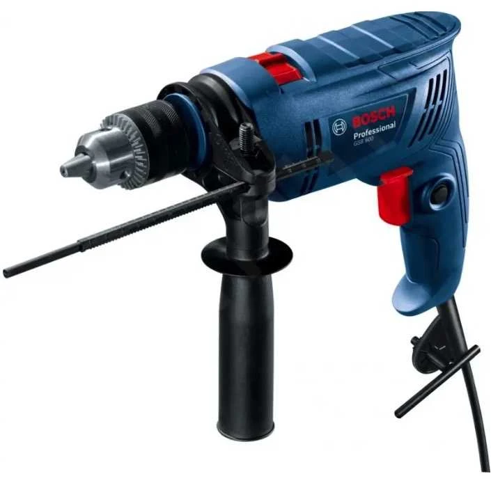 Elektrinis smūginis gręžtuvas Bosch GSB 600; 600 W + priedai